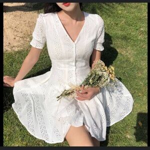White Eyelet Dress